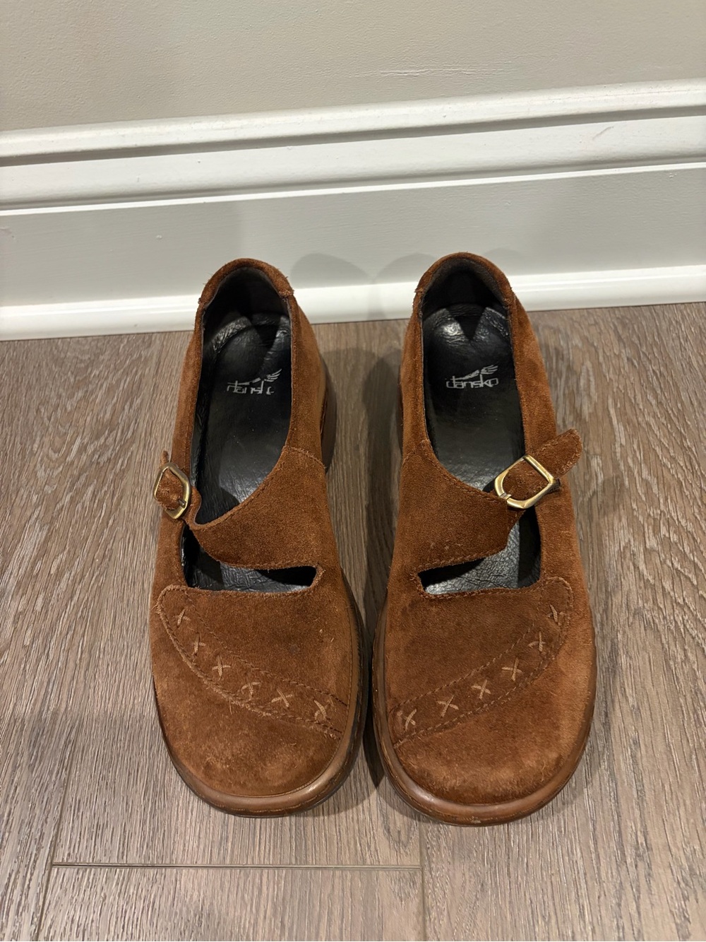 Brown Suede Dansko Mary Jane’s size 37